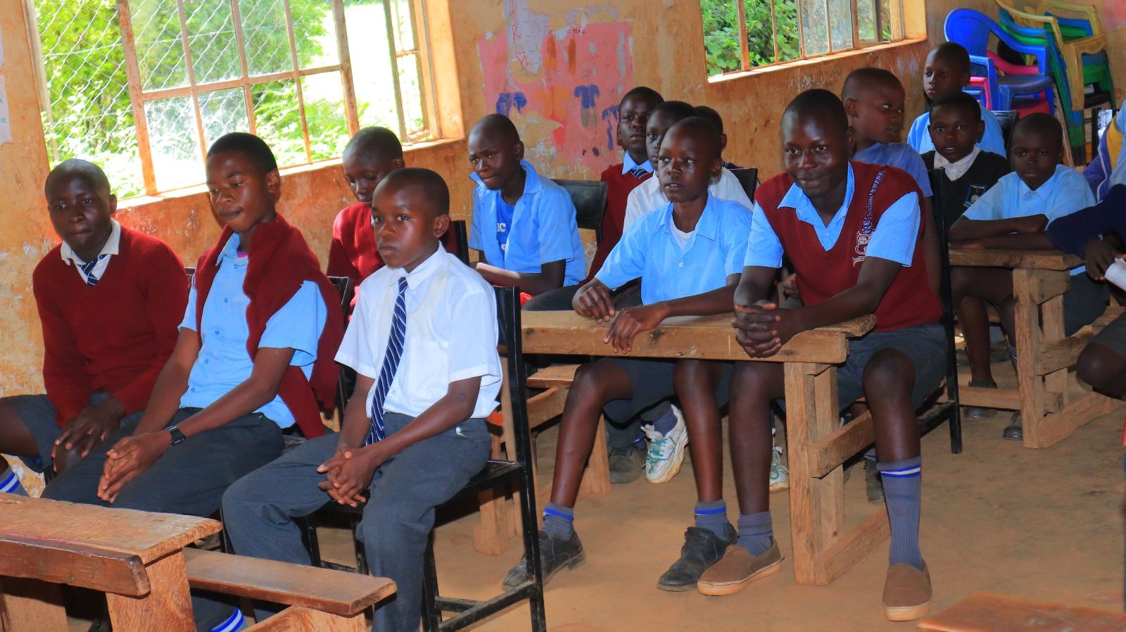 Secondary school students in classroom in Migori County, Kenya