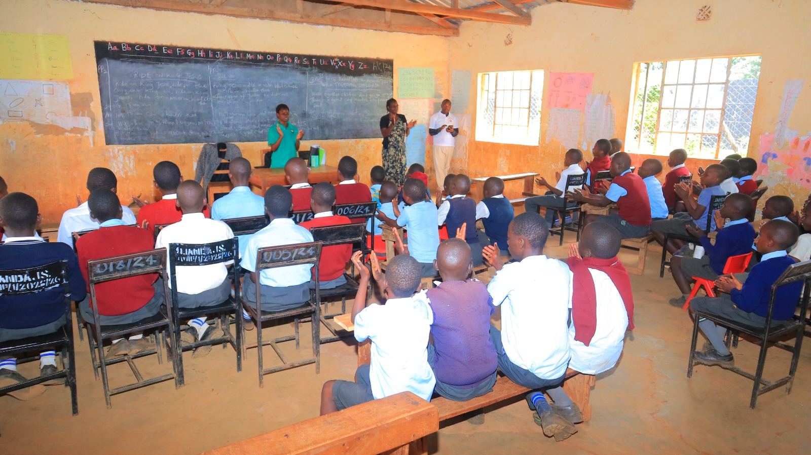 Students gathered for instruction during foundation visit